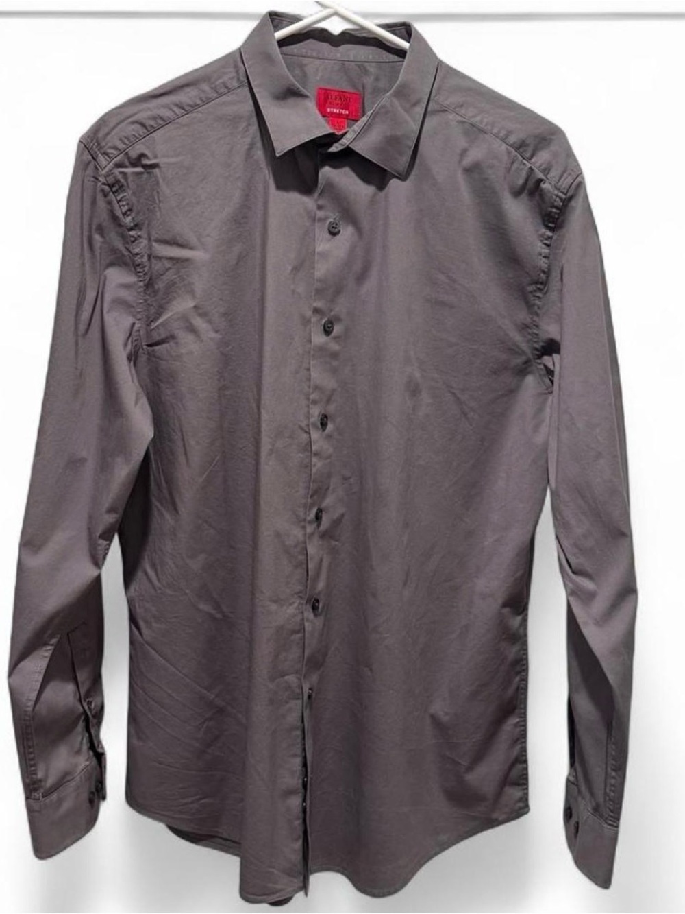 Alfani Men's Dark Gray Long-Sleeve Dress Shirt